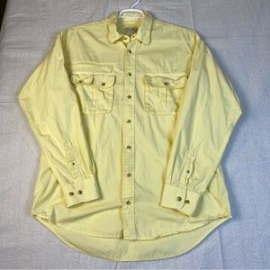 Cabela’s cotton Fishing shirt EUC men’s Sz LARGE TALL long sleeve vented